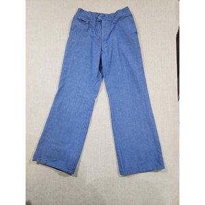 VTG 70S Hi-Gear Straight Bell Bottom 30X 32 Denim Disco Retro Pockets Blue Jean